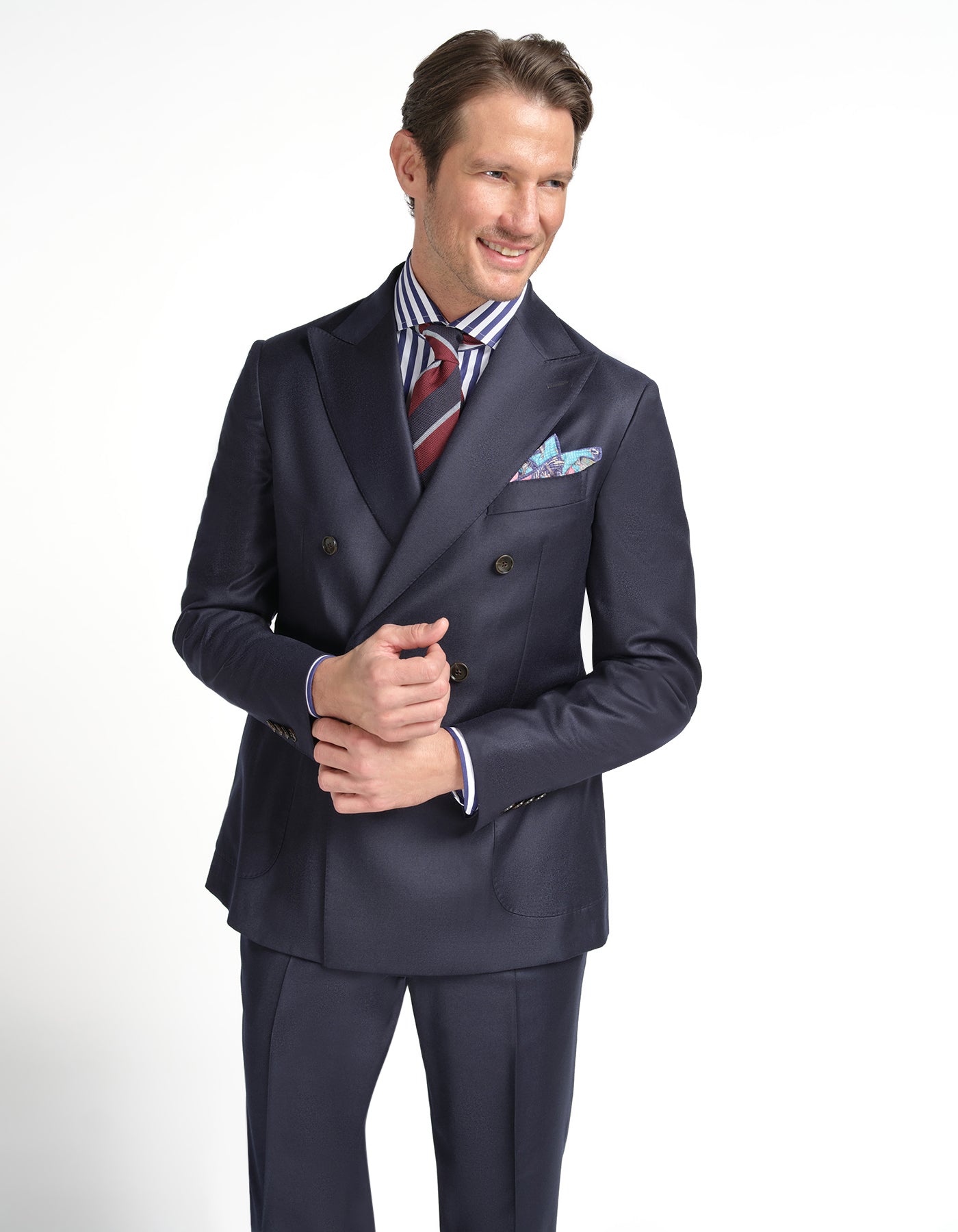 Double Breasted Blazer & Side-Tab Pants