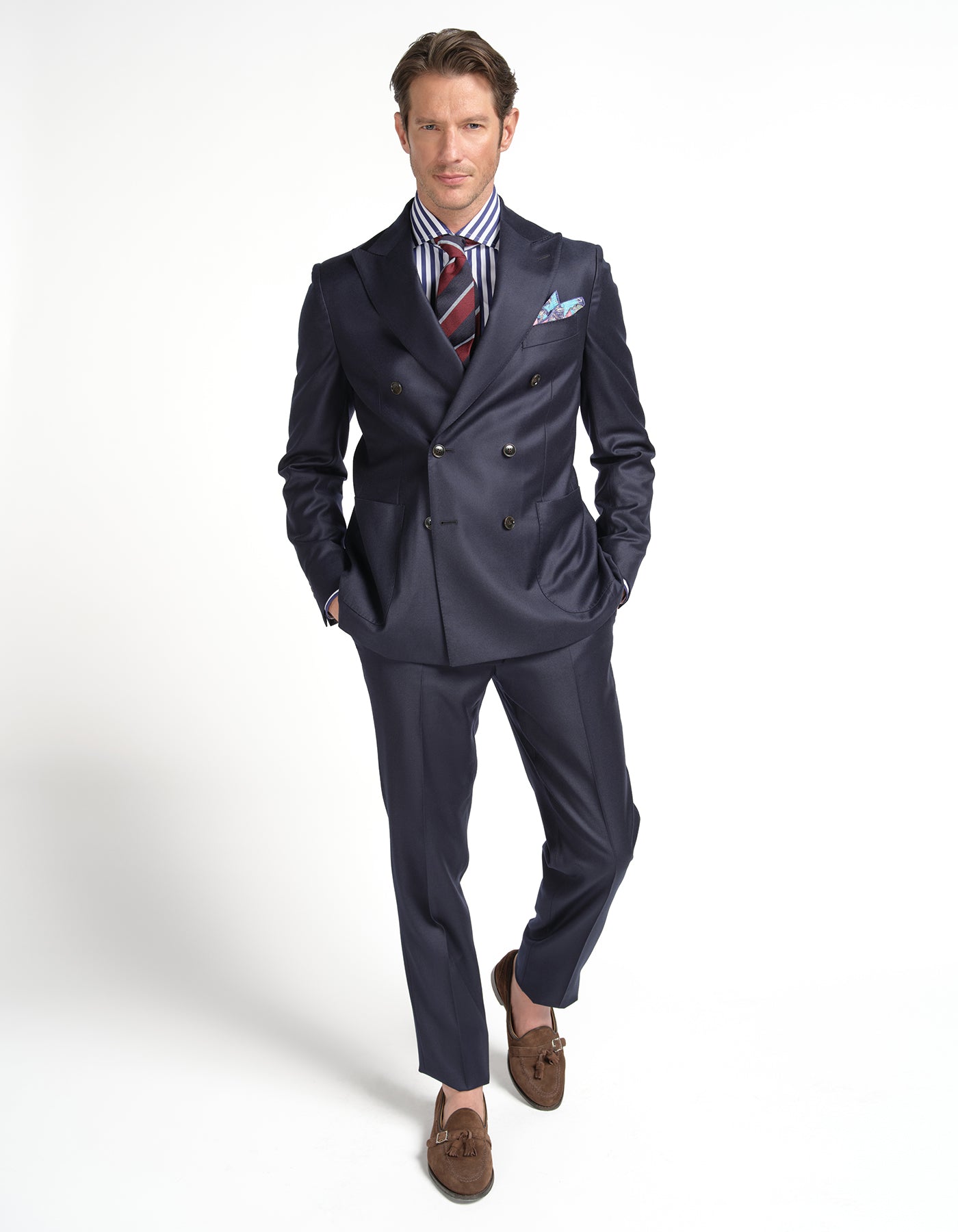 Double Breasted Blazer & Side-Tab Pants