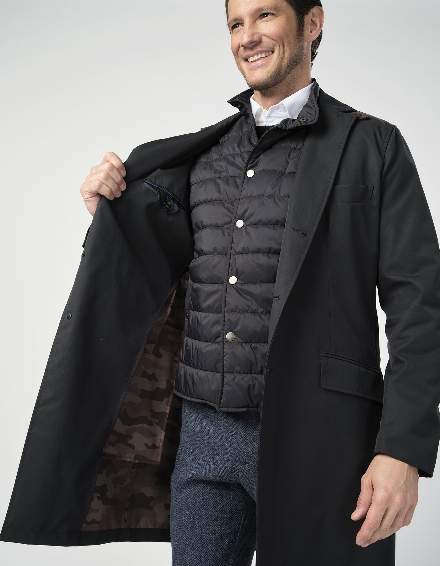 Camo Water Repellent Overcoat