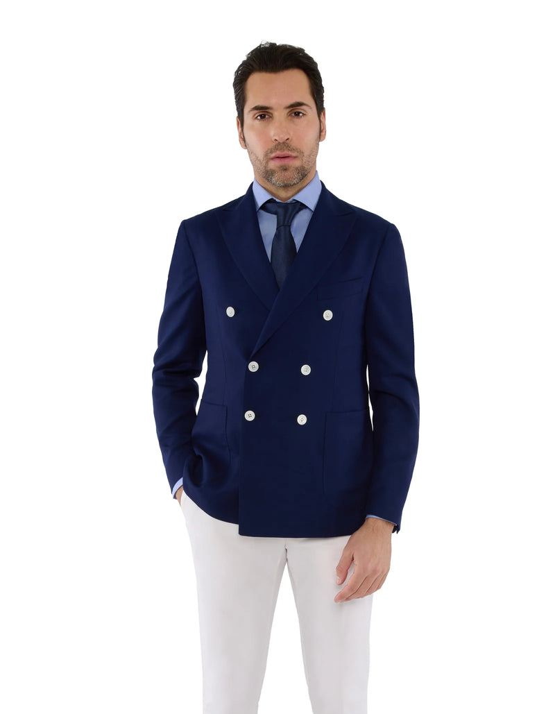 Blue 2025 hopsack blazer