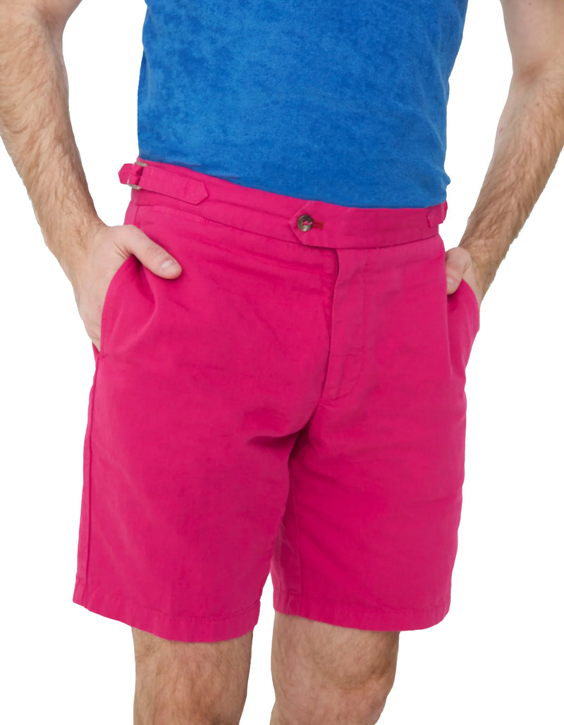 SLIM FIT GARMENT DYED SHORT WITH SIDE TAB