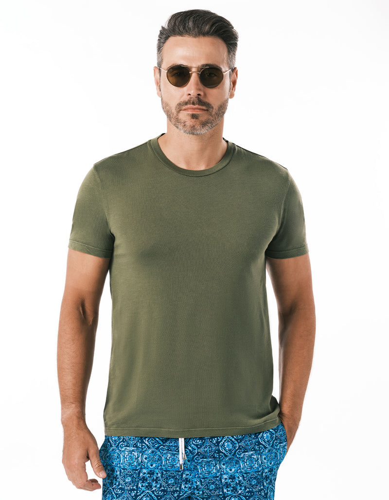 PIGMENT DYED TEE OLIVE